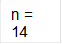 n = 14